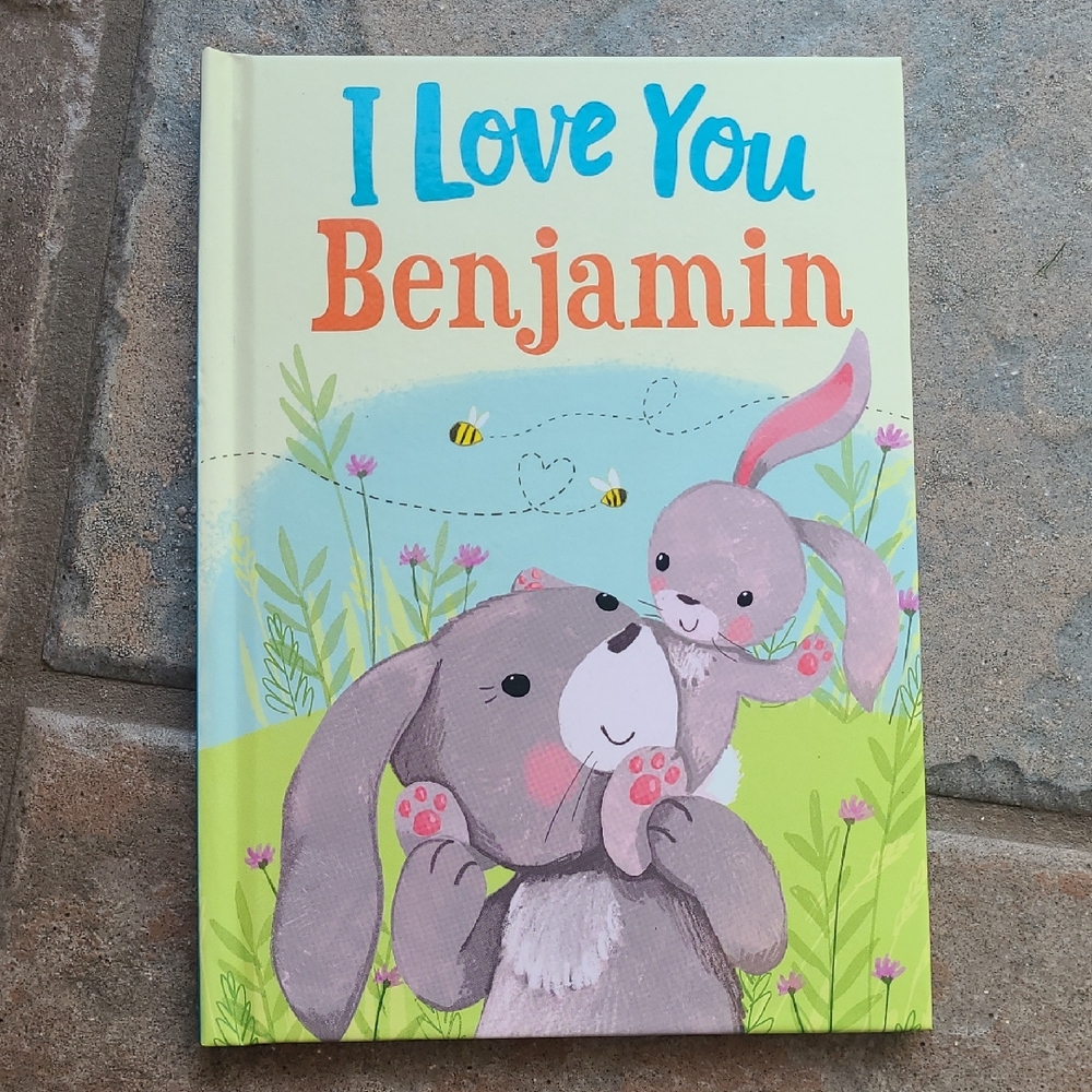 Brand New! I love you Benjamin Personalized Childrens Hard Cover Book